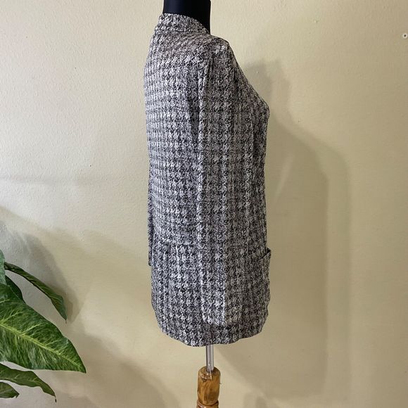 Chicos Travelers Jacket Women Medium Size 1 (8-10) Slinky Button Up w pockets - Picture 2 of 10